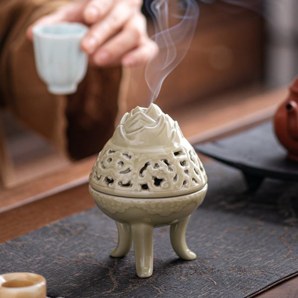 Dragon Hollowed Out Ceramic Incense Burner