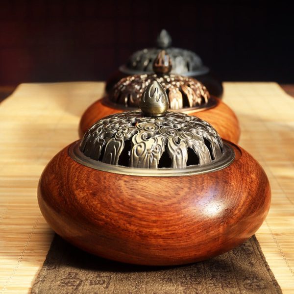 Rosewood, Chicken Wing Wood Disc Incense Burner